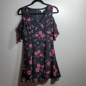 Black floral dress